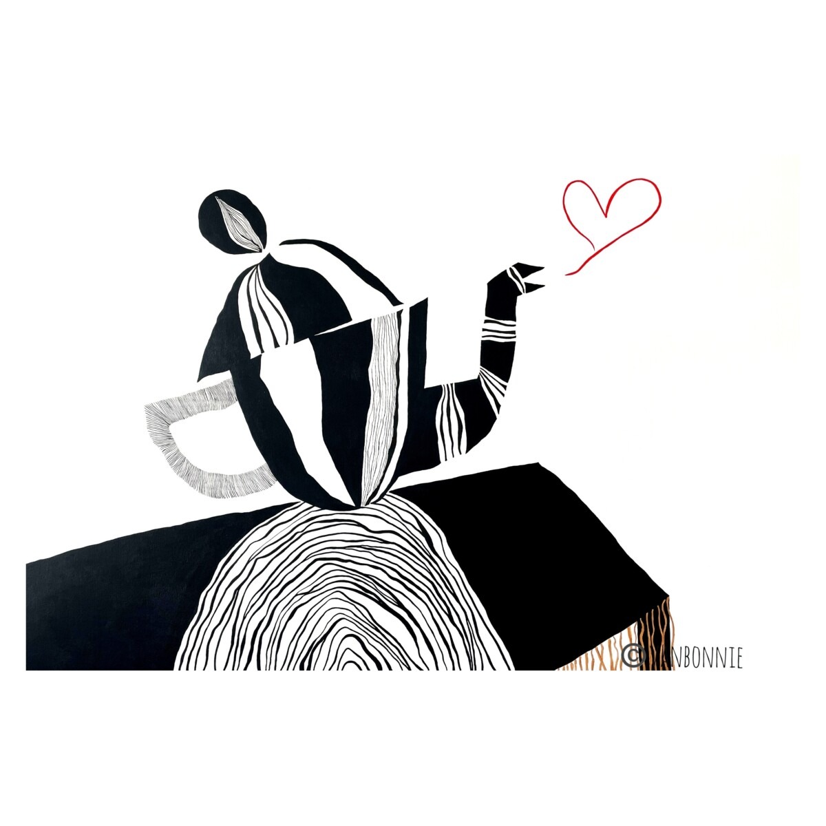 schilderij 'franjes'