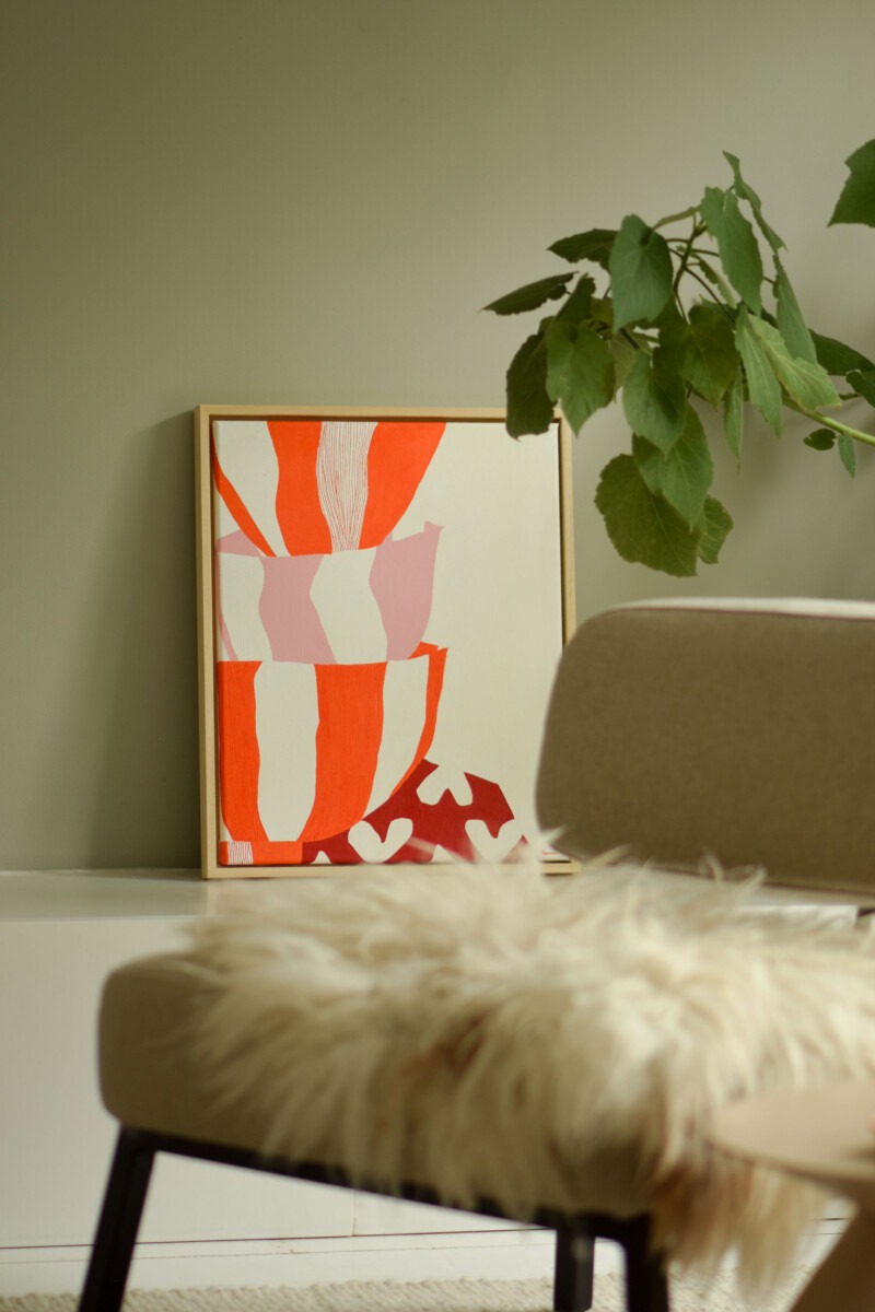 schilderij 'stapelkopjes'