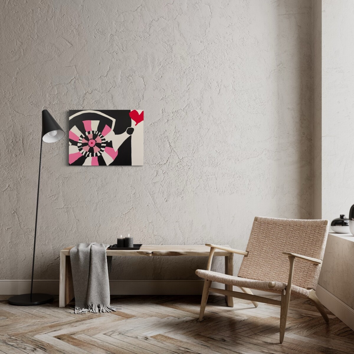 schilderij 'van bovenaf'