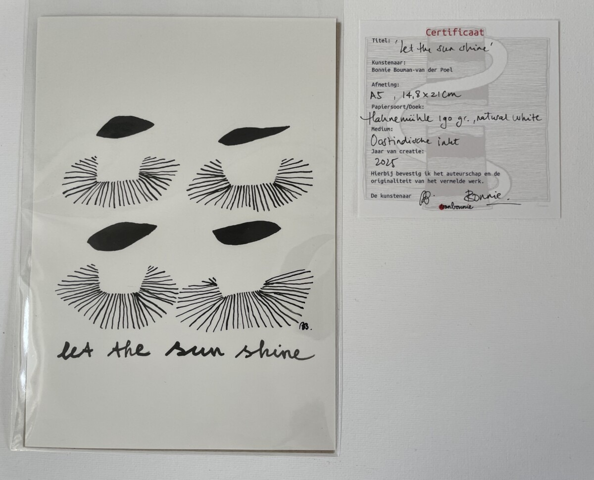 pentekening a5 let the sun shine