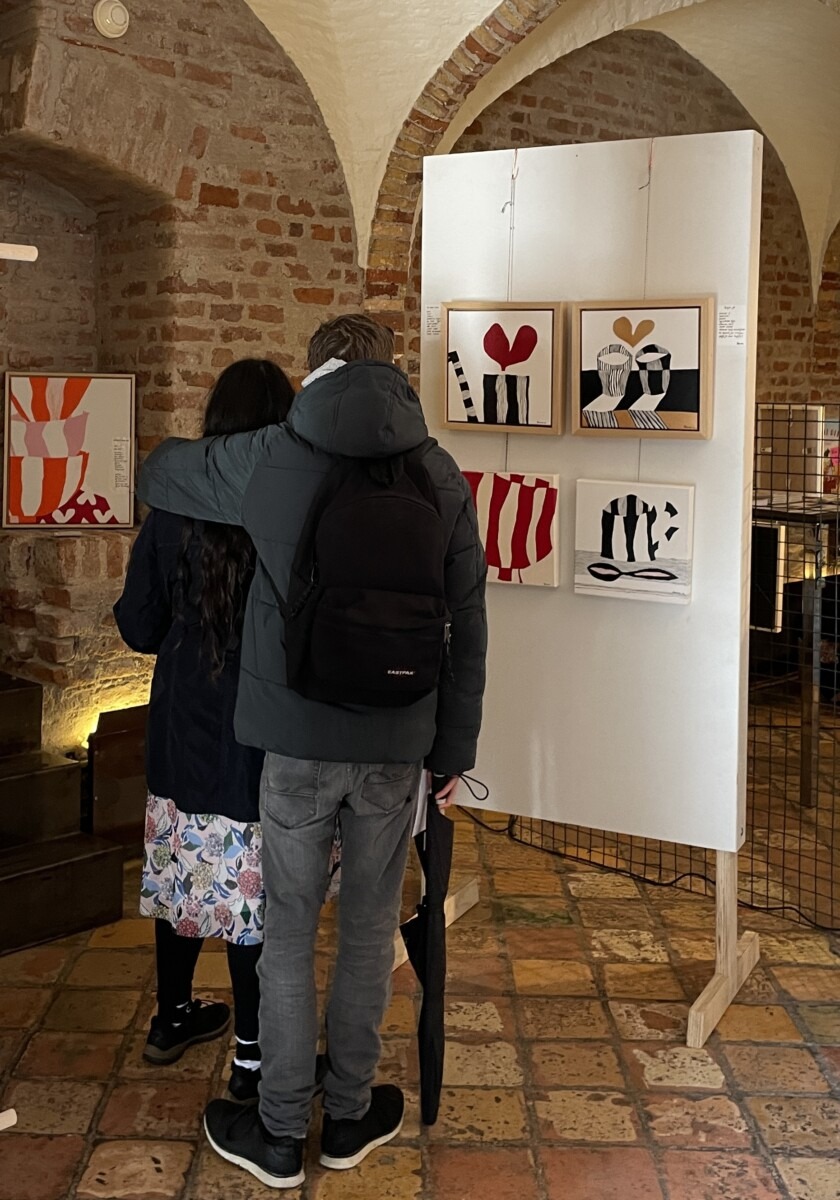 schilderij 'blijf je'