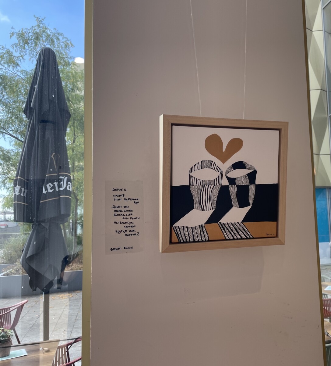 schilderij 'blijf je'